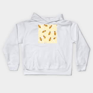 Honeycomb and Bee Pattern 12 Kids Hoodie